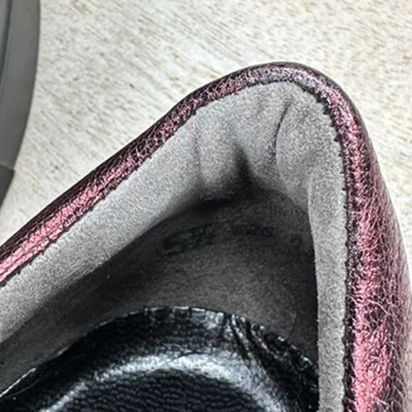 Kennel & Schmenger Metallic Leather Sneakers Women’s 5.5 Ribbon Lace Burgundy - Picture 8 of 14